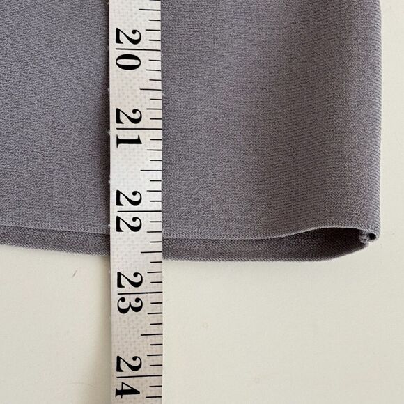 Milly Mock Neck Top Gray Sleeveless A Line Swing Knit Size Small Minimalist - Picture 6 of 8